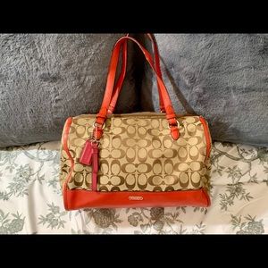 Coach Signature Kathryn Triple Zip Satchel